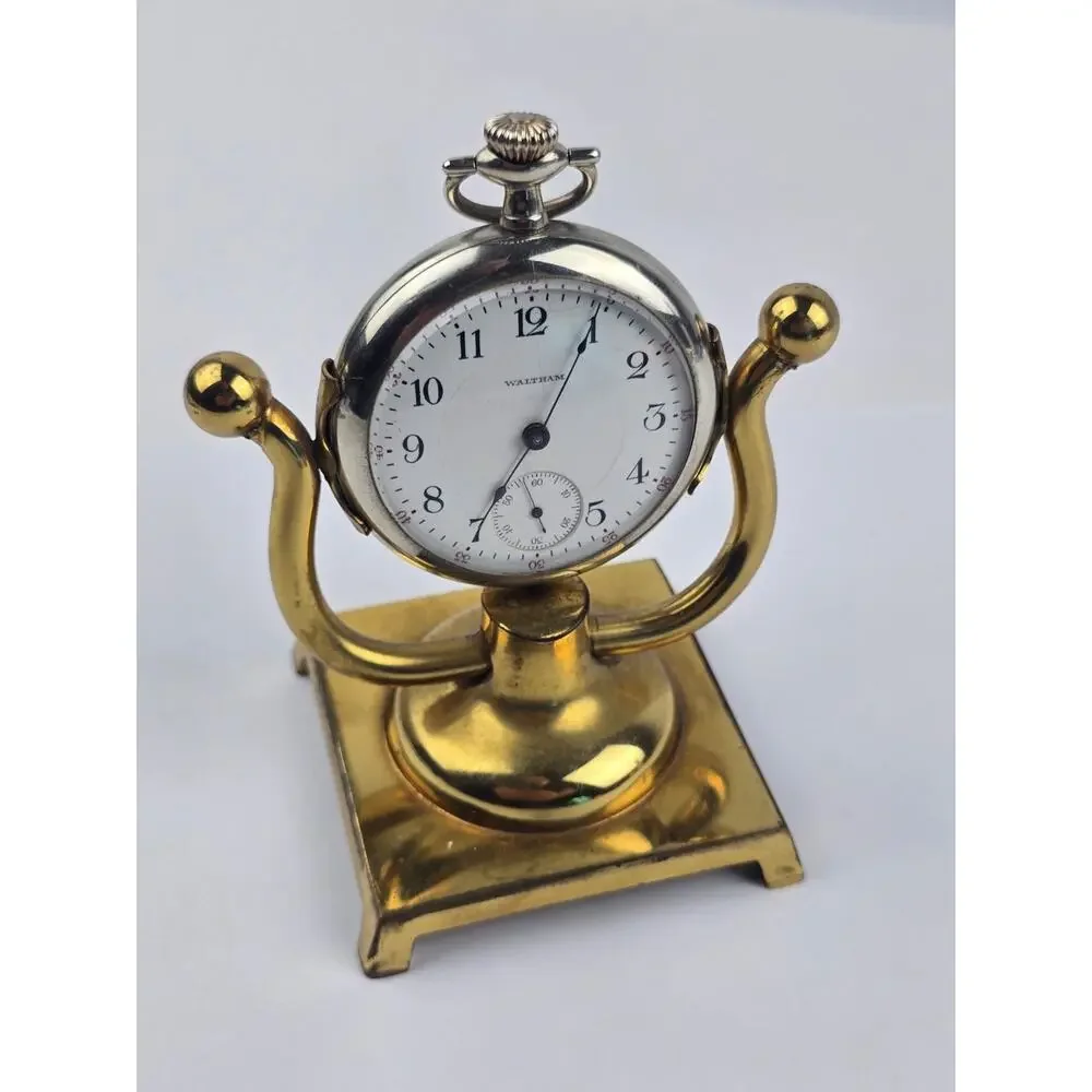 Solid brass Yoke Pocket Watch holder Harp Shaped Holds most sizes